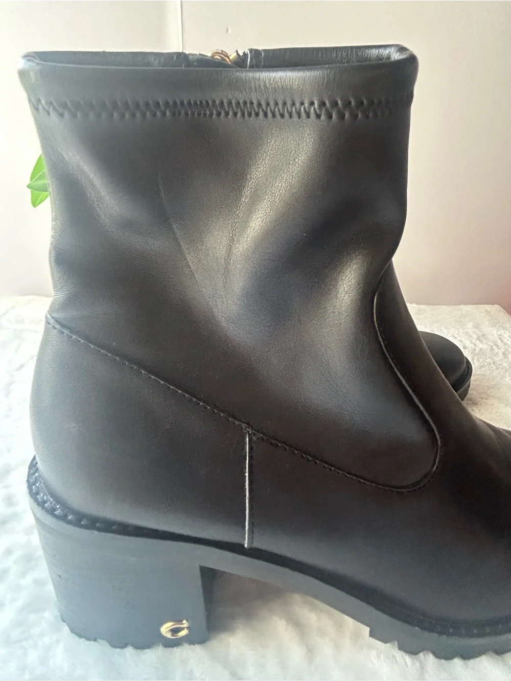 Coach Joy Black Leather Bootie